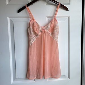 NWOT Coral peach intimate set size S